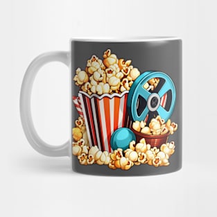 Movie night popcorn family friends design Mug